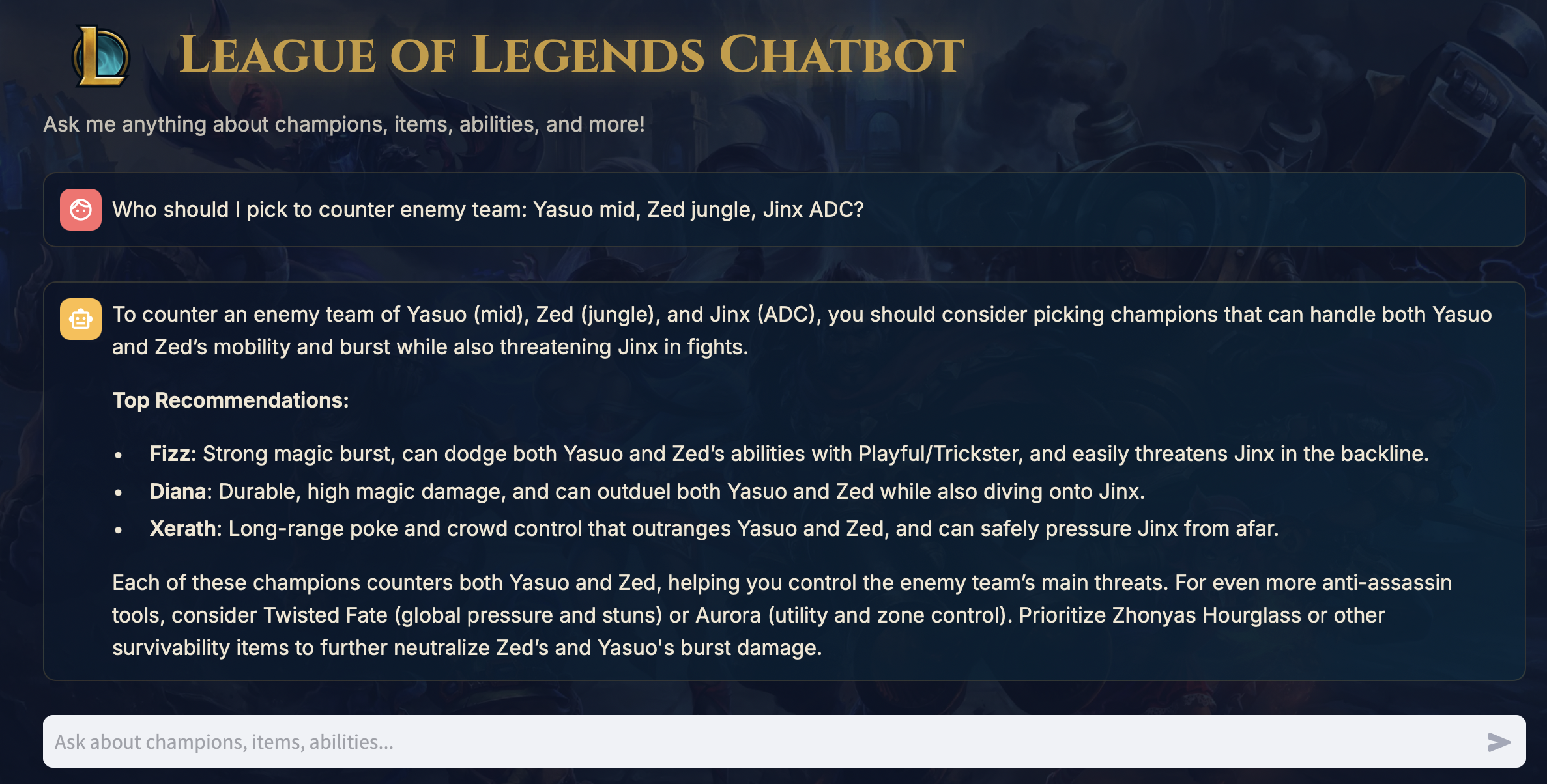 lol-chatbot screenshot