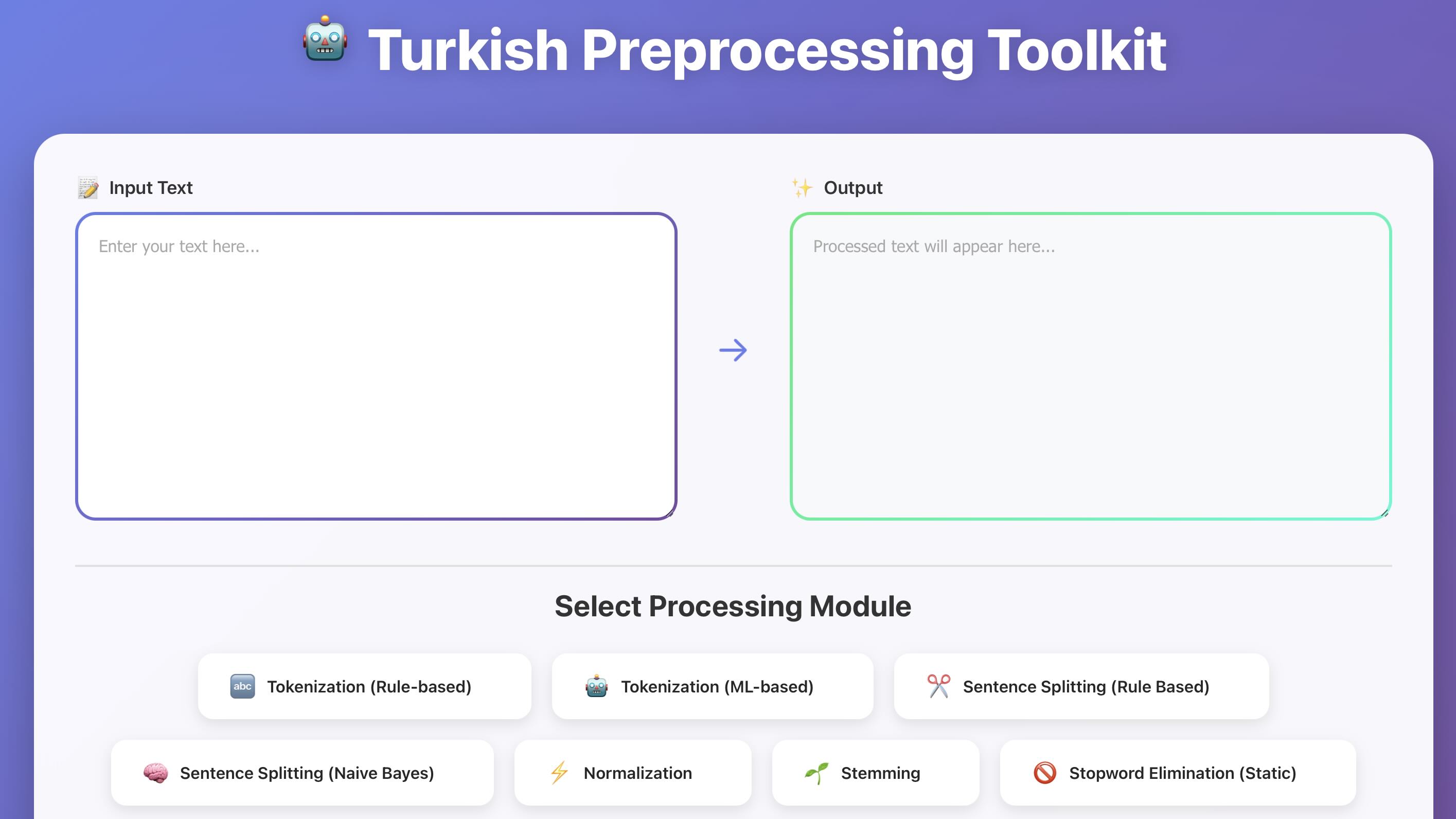 Turkish Text Preprocessing screenshot