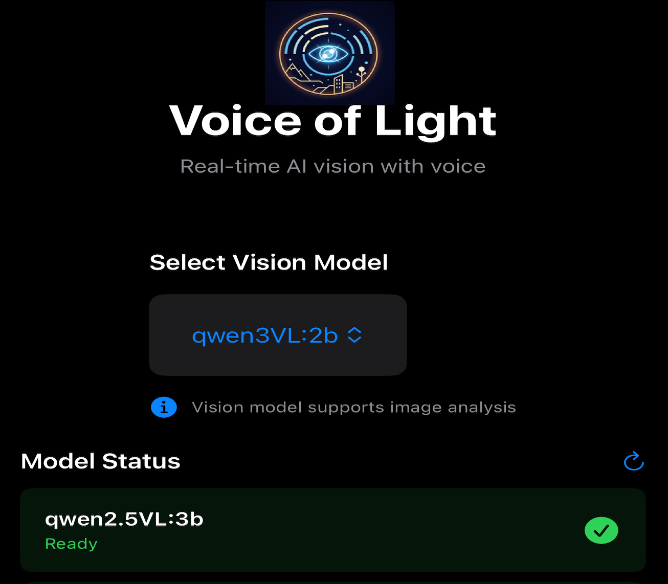 Voice of Light app screenshot